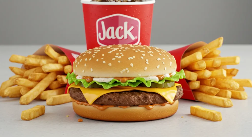jack in the box W Jr. Jumbo Jack Cheeseburger